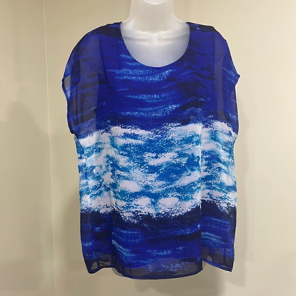 NWOT Coral Bay Beachy Blouse. Size L large 12/14